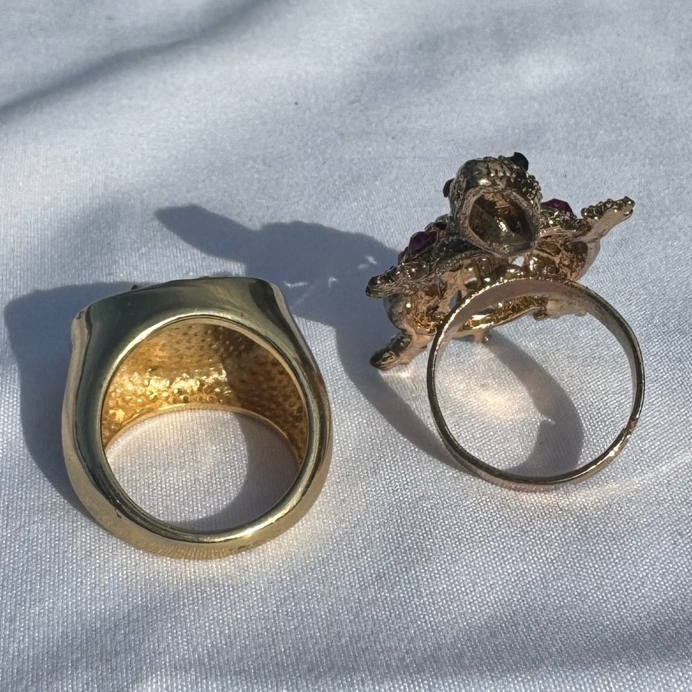 Cute Turtle Rhinestone Ring Set - Picture 6 of 6